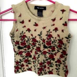 Rose sweater vest